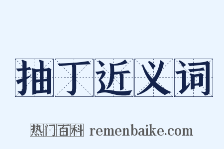抽丁近义词是什么意思的图片